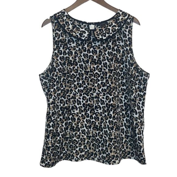 Ann Taylor Factory Leopard Print Top size XL - Picture 1 of 4